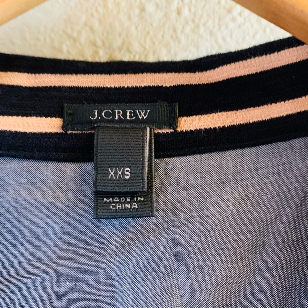 J.Crew Striped Knit Maritime Blazer Black Tan - Picture 6 of 7